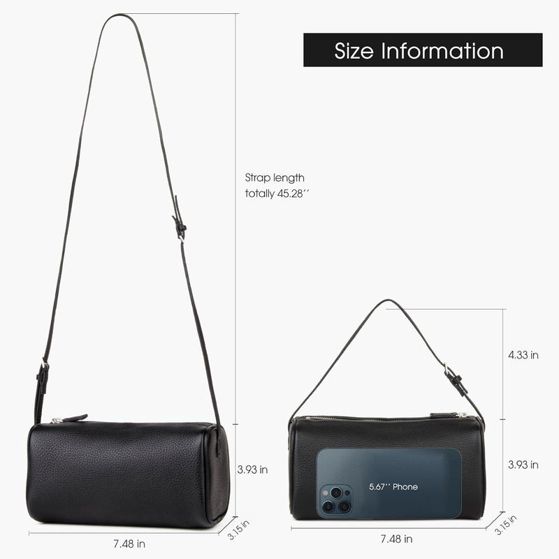 DONNAIN Premium Full-Grained Leather Crossbody Purses for Women, Hobo Bags for Women Crossbody with Adjustable Strap - Image 3